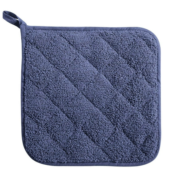 Terry Cloth Pot Holders for Kitchen Heat Resistant, 7 x 7 Inch Insulated Oven Square Hot Pads, Potholders for Kitchen Cooking and Baking