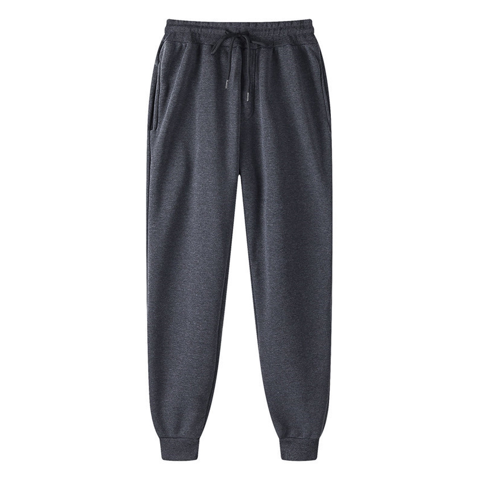Casual French Cotton Terry Elastic Drawstring Sweatpants Workout