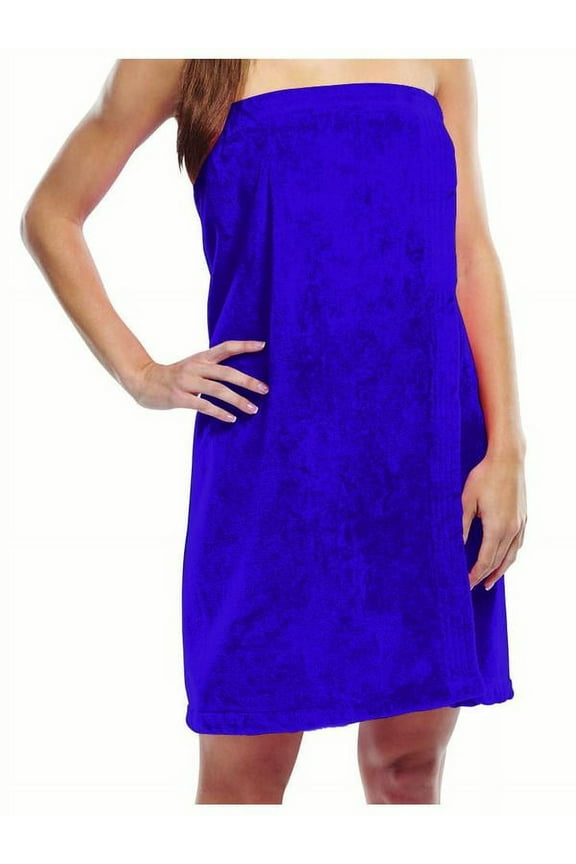 Terry Cotton Bath Wrap for Women, PURPLE, One Size