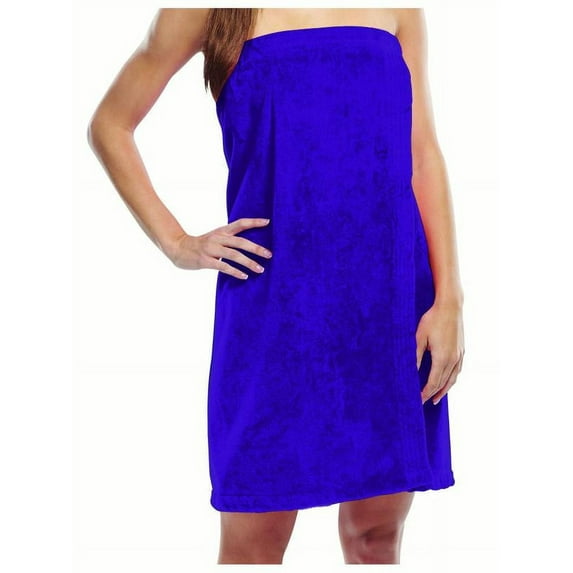 Terry Cotton Bath Wrap for Women, PURPLE, One Size