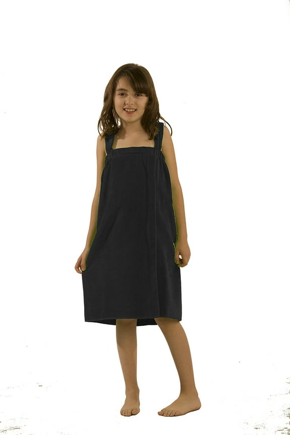 Terry Cotton Girls CoverUp towels, Charcoal, SMALL
