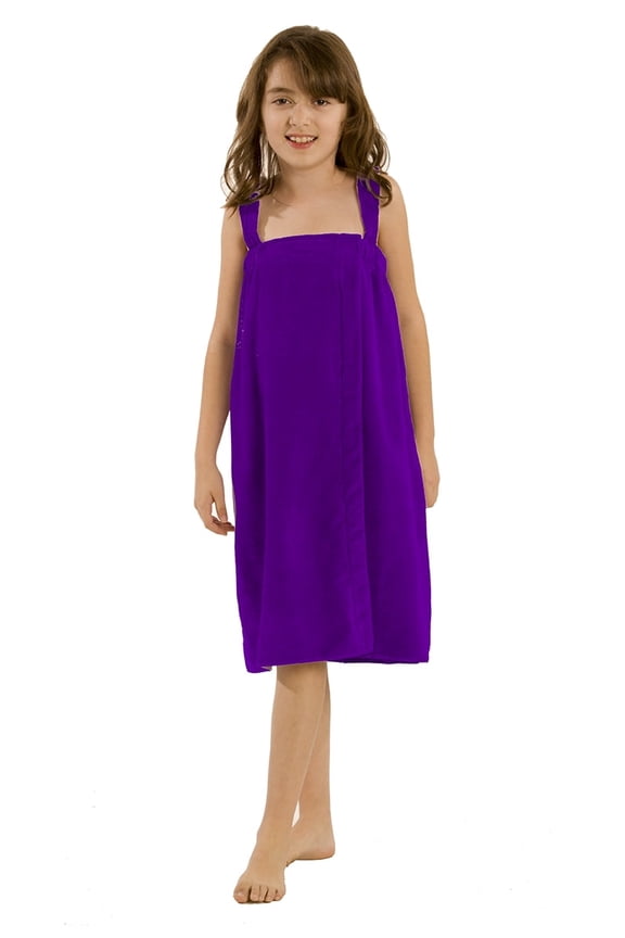 Terry Cotton Girls CoverUp towels, Light Purple, SMALL