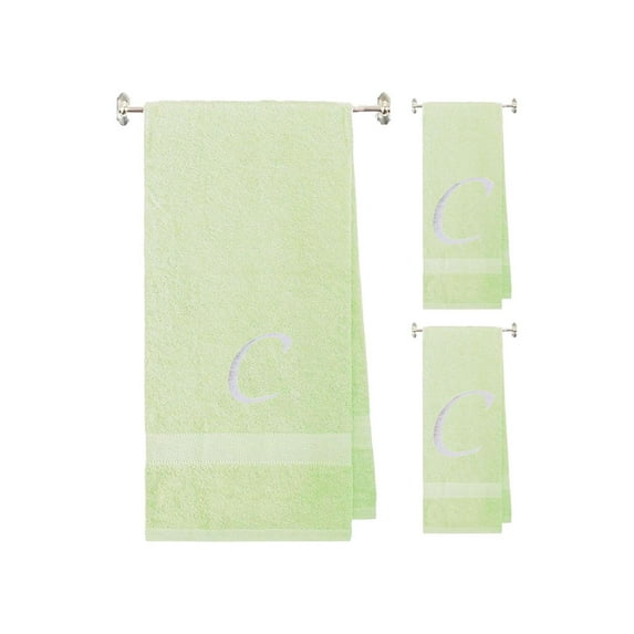 Terry Cotton Hand Towels with Custom Embroidered Initials | Soft, Absorbent, and Ideal for Bathroom or Kitchen Use | Perfect Personalized Gift | Set of 3