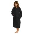 thumbnail image 1 of Terry Cotton Hooded Unisex Teenagers and Petites Bathrobe - Black, XLarge, 1 of 1