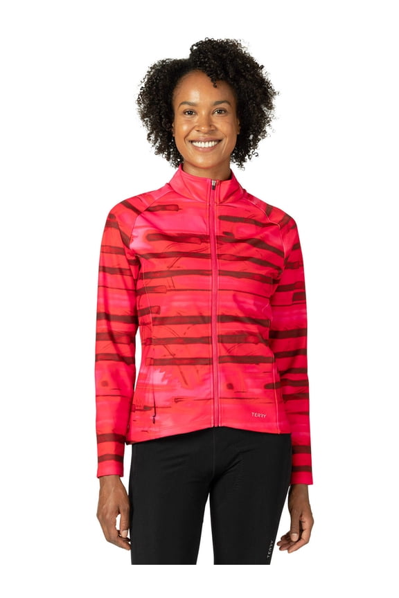 Cycling Velocity Thermal Bike Jacket for Women, Athletic Fit DWR Water Resistant Performance Active Outerwear