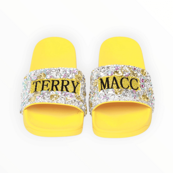 Terry Macc Crystaled Slides-YELLOW