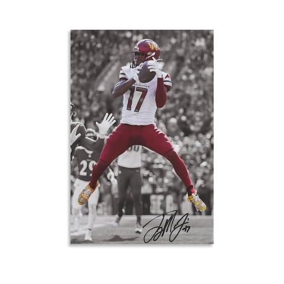 Terry McLaurin Canvas Poster Posters Art Print Wall Photo Paint Poster Hanging Picture Family Bedroom Decor Gift 16x24inch(40x60cm)