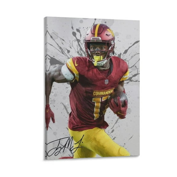 Terry McLaurin Canvas Poster Posters Art Print Wall Photo Paint Poster Hanging Picture Family Bedroom Decor Gift 24x36inch(60x90cm)