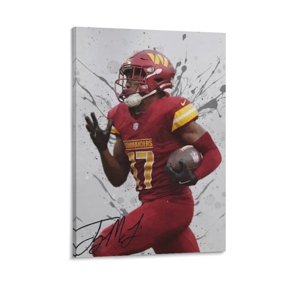 Terry McLaurin Canvas Poster Wall Art Poster Scroll Canvas Painting Picture Living Room Decor Home 12x18inch(30x45cm)