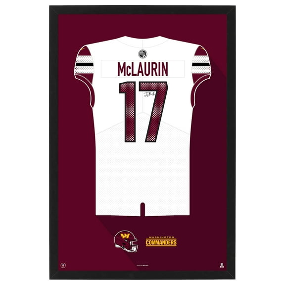 Terry McLaurin Washington Commanders Away Jersey Framed Art Print