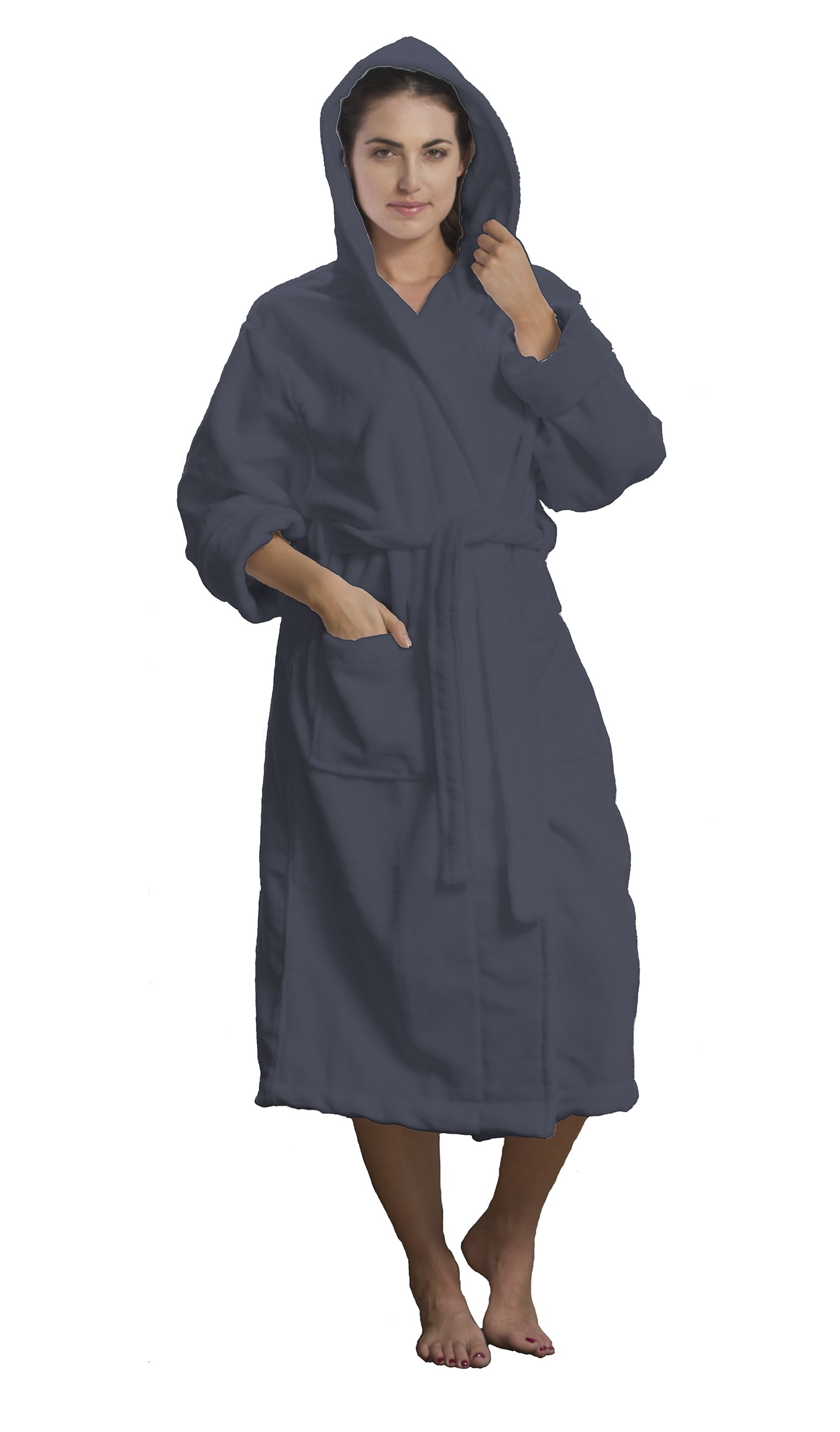 Terry Microfiber Robes for Men, 2X/3X Large, Charcoal Cover Up Robe ...