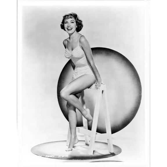 Terry Moore pin-ip full length pose in swimsuit 8x10 inch vintage photo