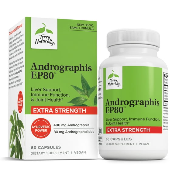 Terry Naturally Andrographis EP80 Extra Strength - 60 Capsules