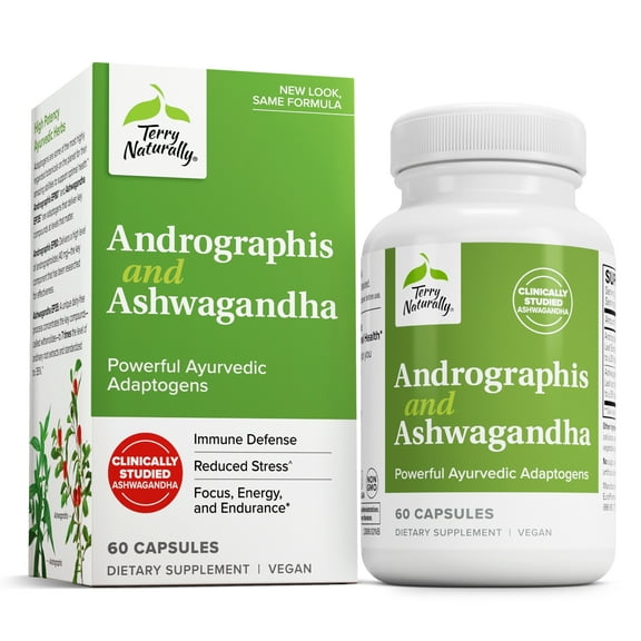 Terry Naturally Andrographis and Ashwagandha - 60 Capsules