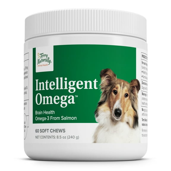 Terry Naturally Animal Health Intelligent Omega - 60 Soft Chews - Omega 3, Salmon Oil For Dogs