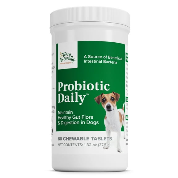 Terry Naturally Animal Health Probiotic Daily - 60 Chewable Tablets - Probiotics for Dogs