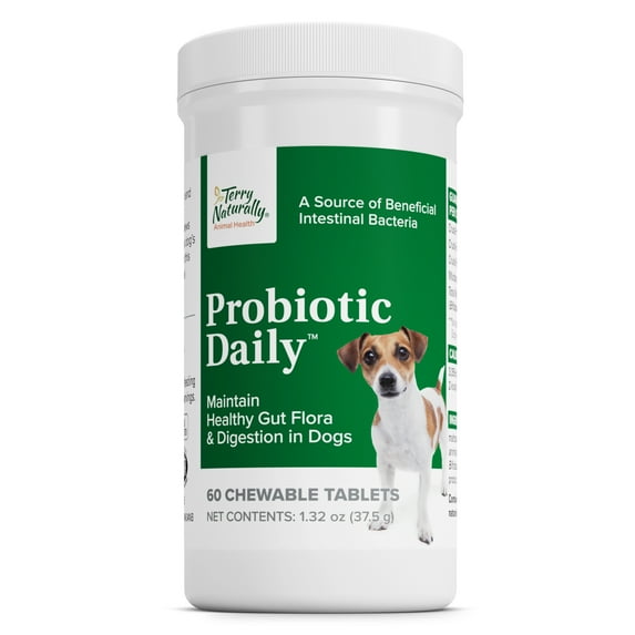 Terry Naturally Animal Health Probiotic Daily - 60 Chewable Tablets - Probiotics for Dogs