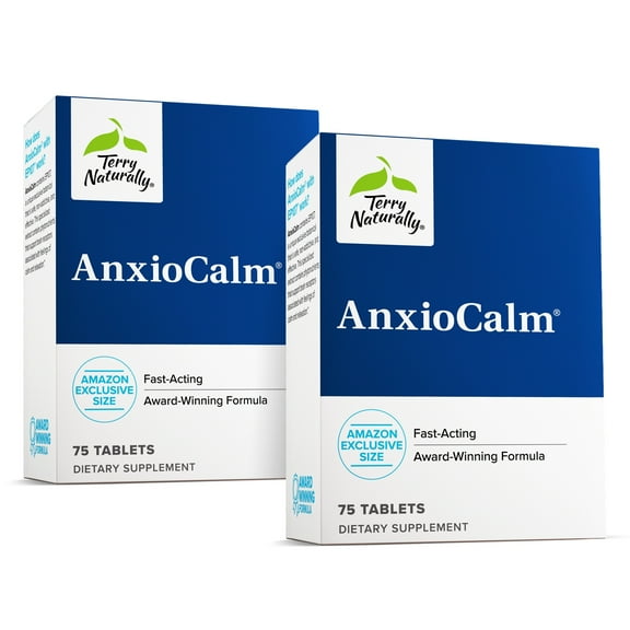 Terry Naturally AnxioCalm - Calming Support Supplement - Supports Against Occasional Tension & Aids Calm Feelings with Narrow-Leaved Coneflower - Non-Drowsy Supplement - 75 Tablets