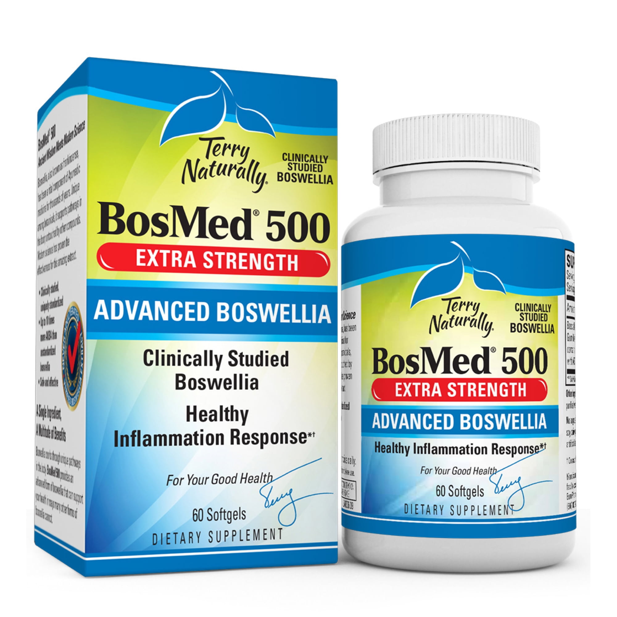Terry Naturally BosMed 500 - 500mg Boswellia, 60 Softgels - Supports ...