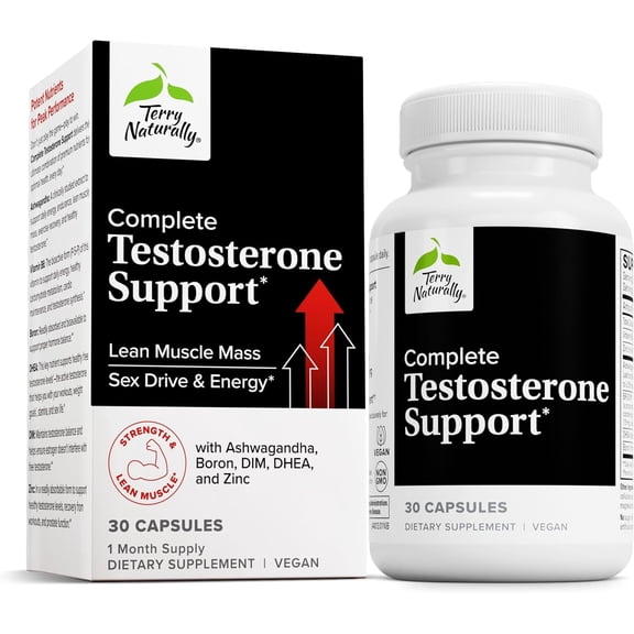 Terry Naturally Complete Testosterone Support - Vegan - 30 Capsules