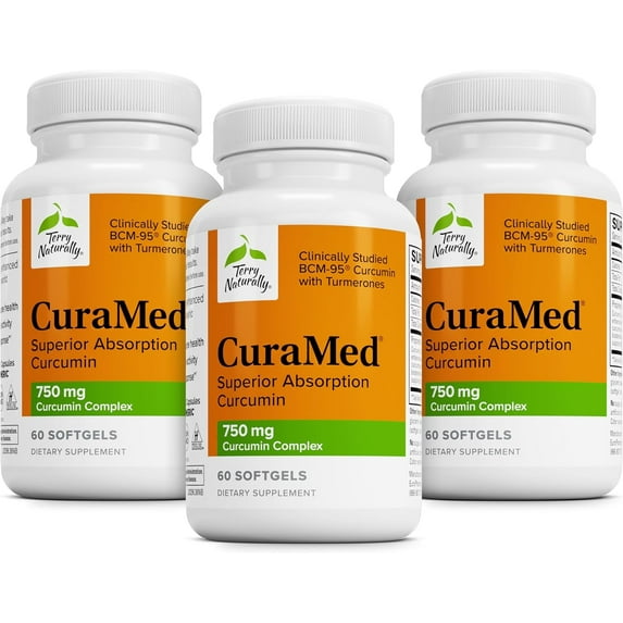 Terry Naturally CuraMed 750 mg - 60 Softgels (Pack of 3)