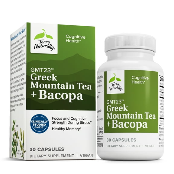 Terry Naturally GMT23 Greek Mountain Tea Plus Bacopa - 30 Capsules