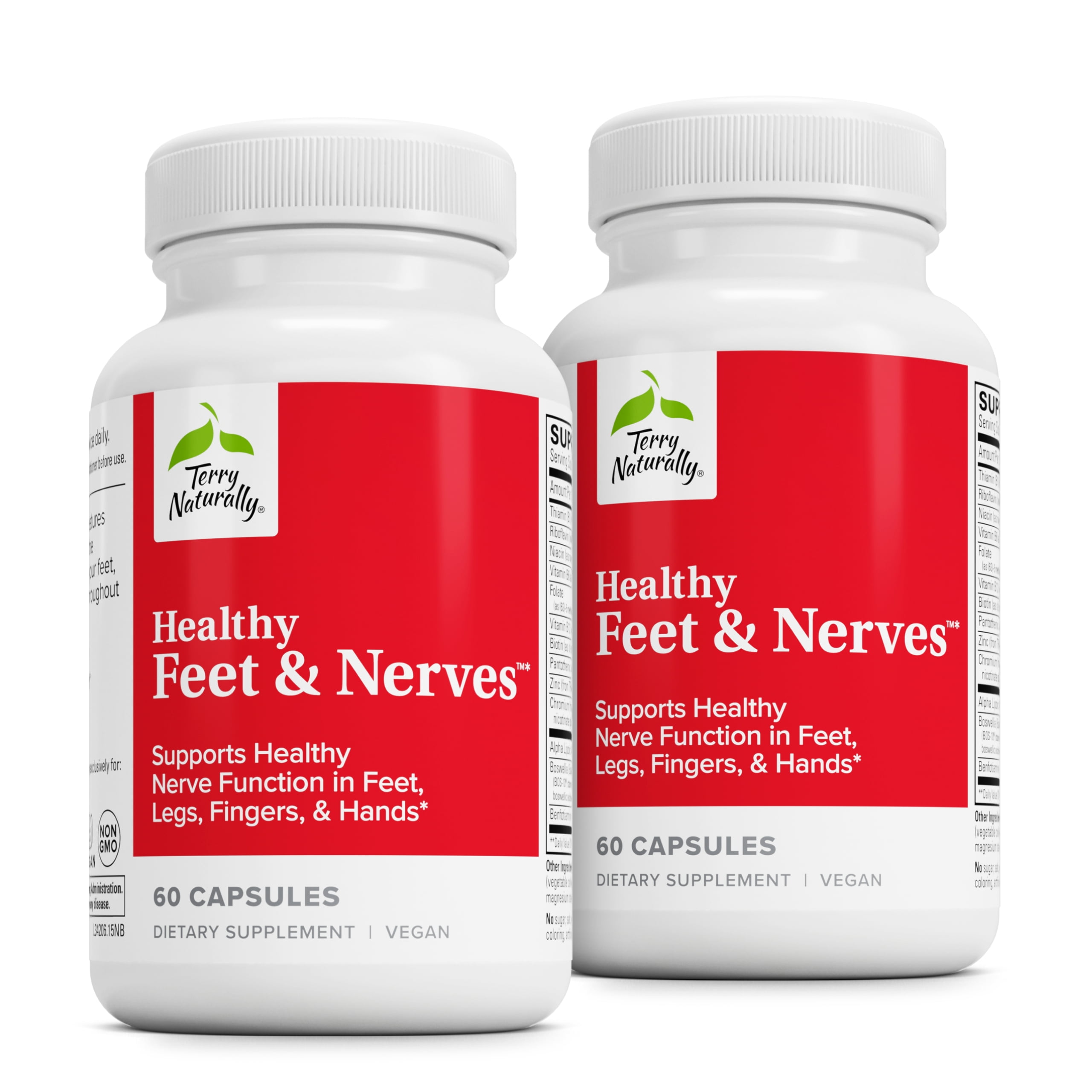 Terry Naturally Healthy Feet & Nerves - 60 Capsules (Pack of 2) -  Walmart.com