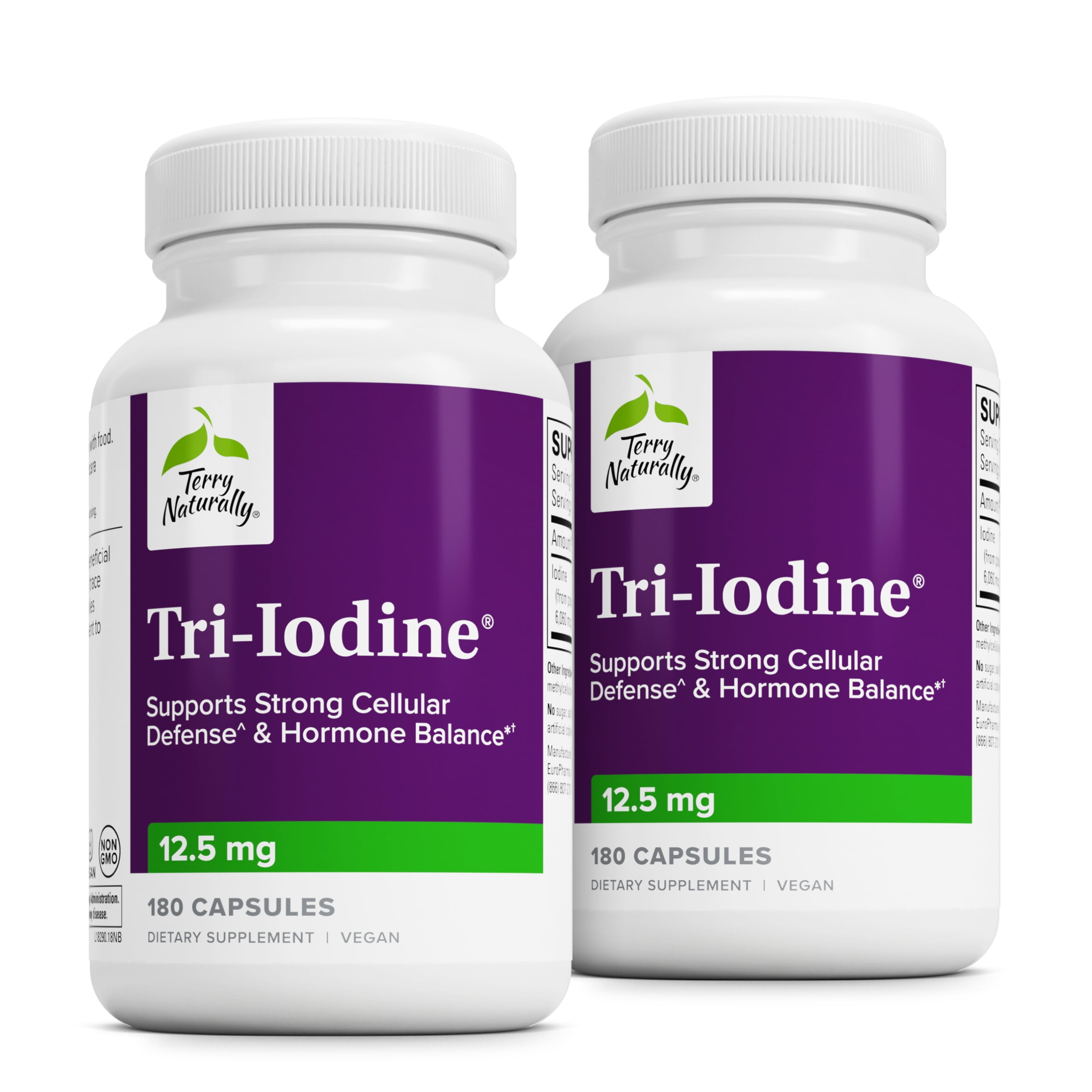 Terry Naturally Tri-Iodine - 12.5mg, 180 Capsules (Pack of 2)