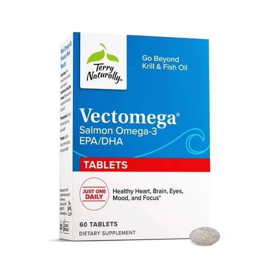 Terry Naturally Vectomega - 60 Tablets - Omega-3 Fatty Acid Complex from Salmon