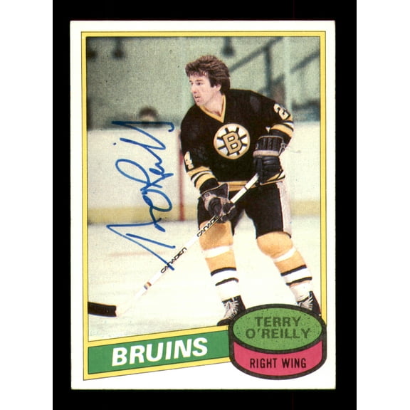 Terry O'Reilly Autographed 1980-81 Topps Card #56 Boston Bruins SKU #251218