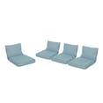 thumbnail image 1 of Terry Outdoor Club Chair Cushions, Set of 4, Teal, 1 of 5