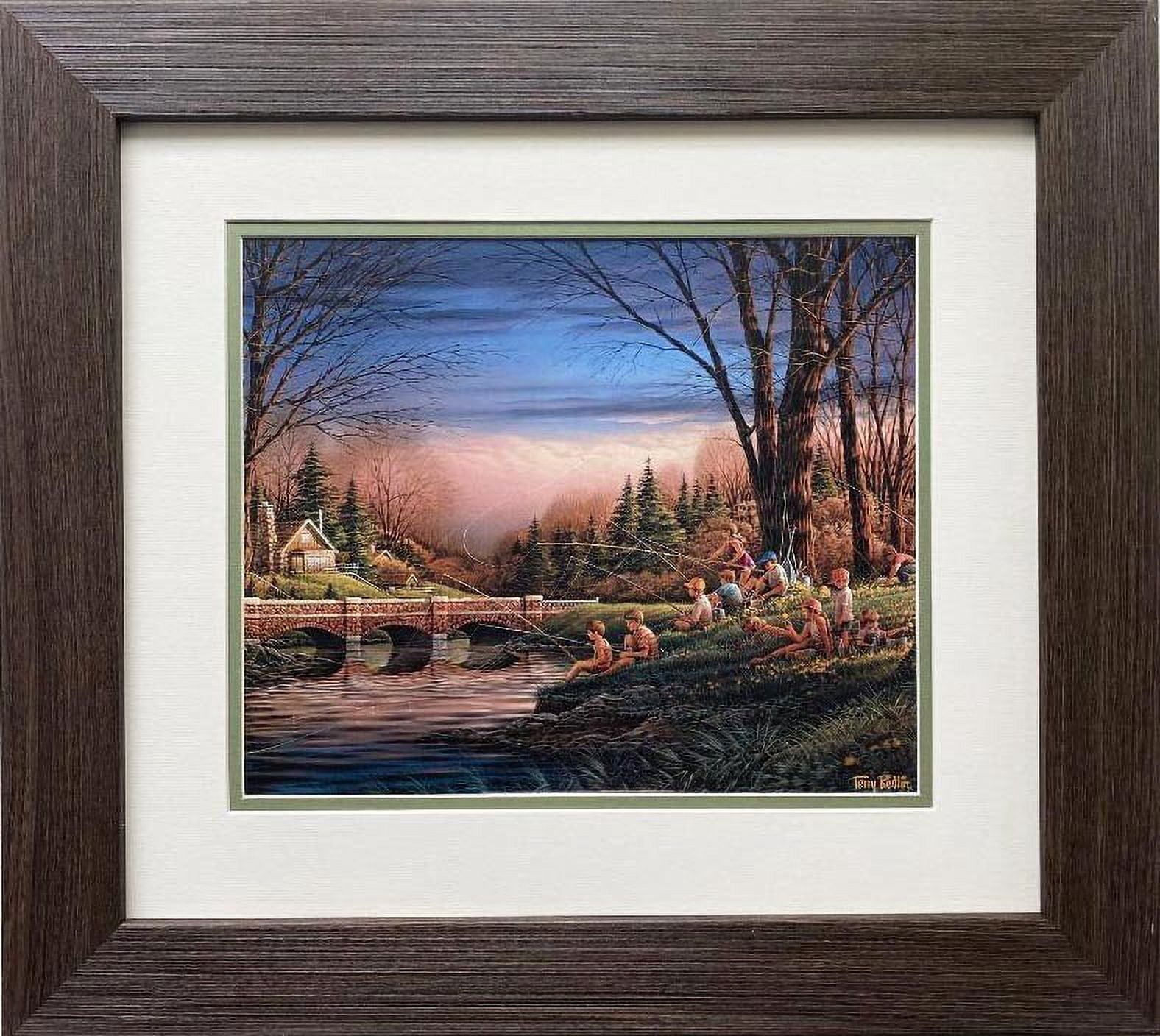 Terry Redlin Spring Fishing Art Print - Framed Wall Art, 27.5 X 20.5 Inches