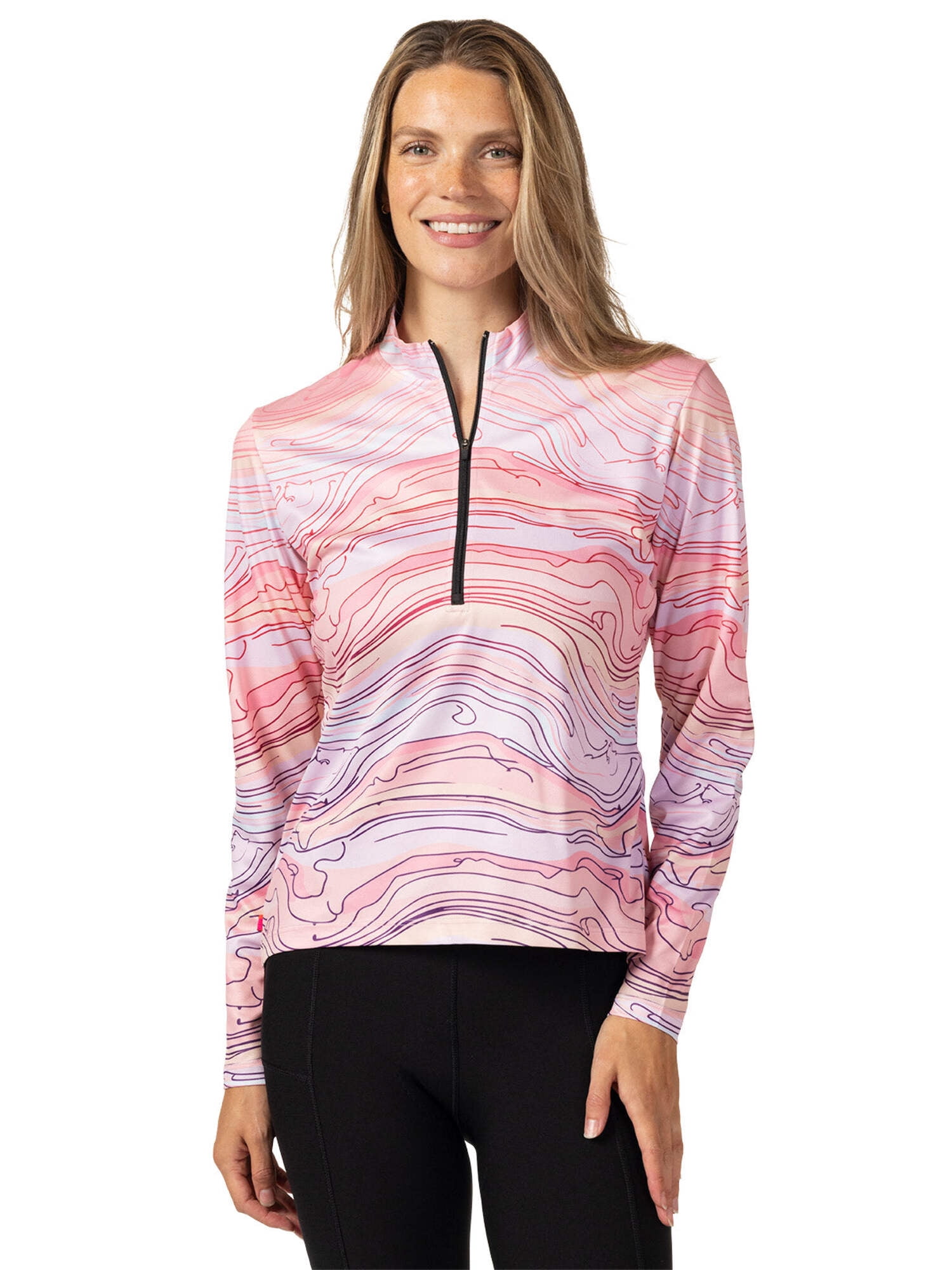 Women's Long Sleeve Cycling Jersey - UPF 50+ Sun Protection, Race Fit, With Back Pockets