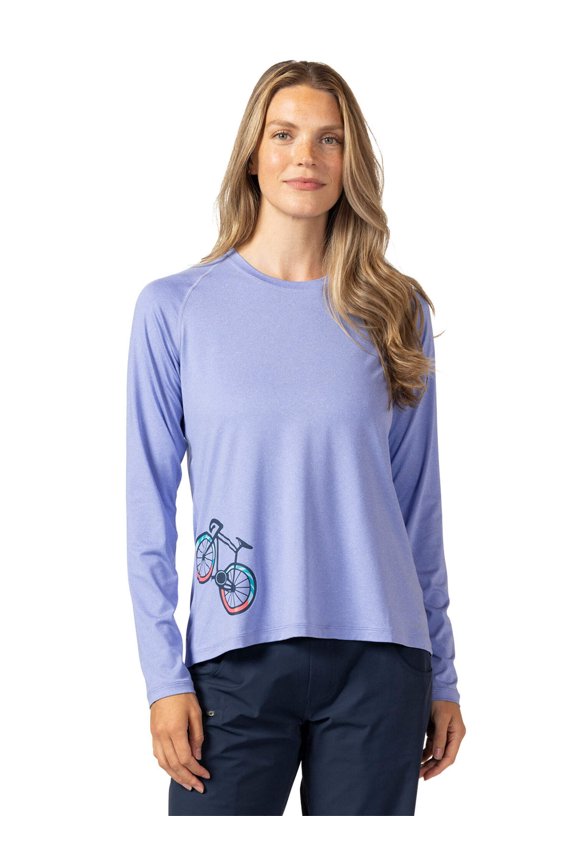 Tech Tee Flow Long Sleeve Outdoor Performance Top, Women's UPF 50+ Sun Protection Quick-Dry Hike Bike Shirt