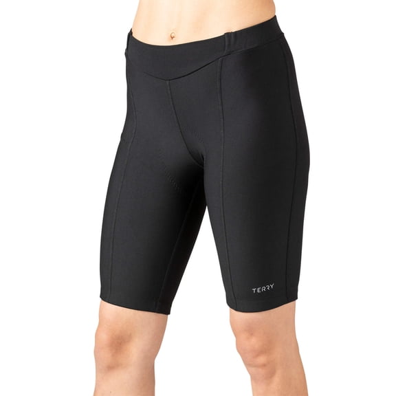 Terry Touring Bike Shorts Womens Padded 10 Inch Long Inseam Cycling Shorts for Women Compression Pockets Leg Grippers