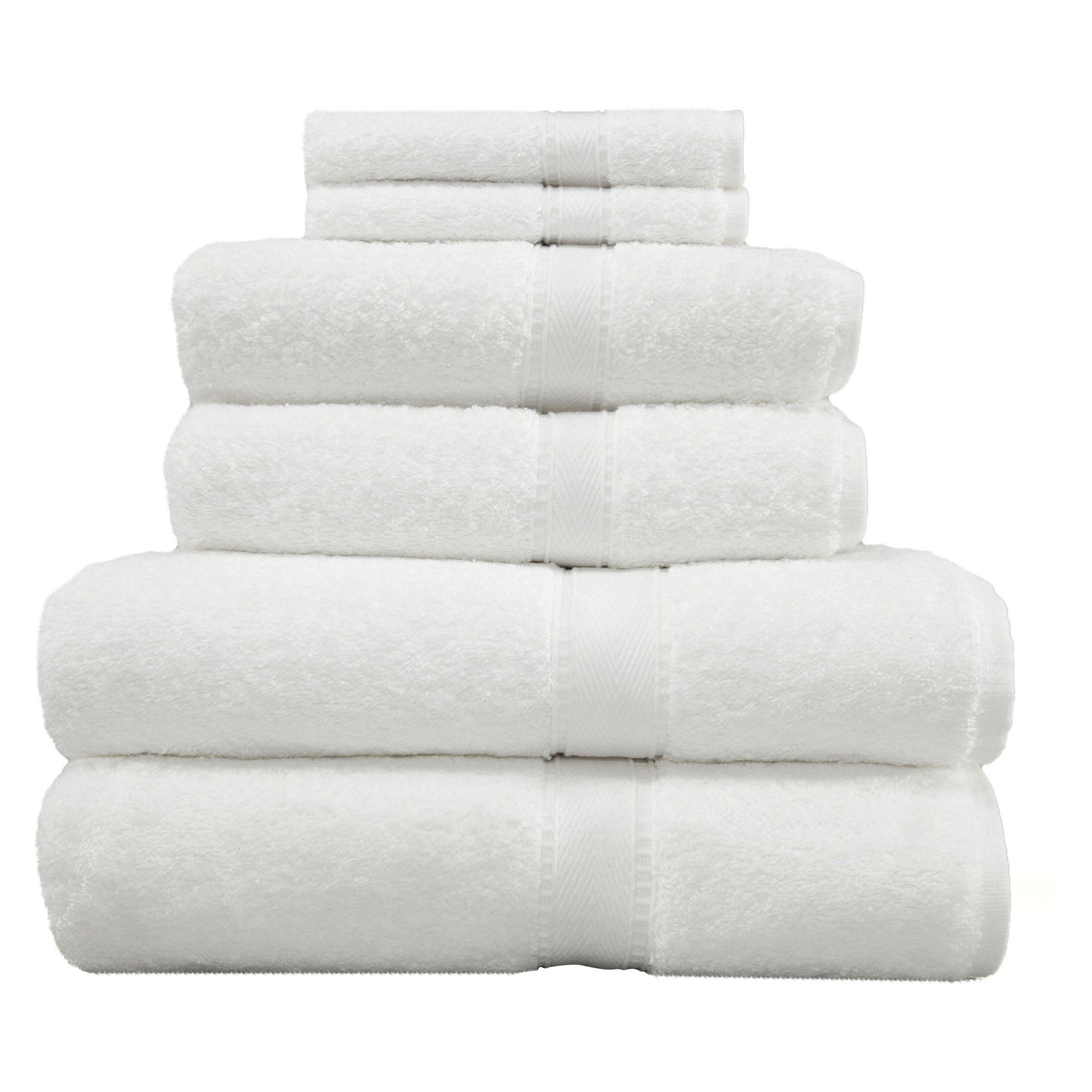 Terry Towel Combination 6pc Set White