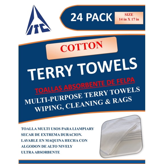 Terry Towels 14 in. x 17 in. 24 Count