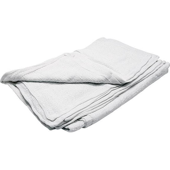 Terry Towels, White - Pack of 12