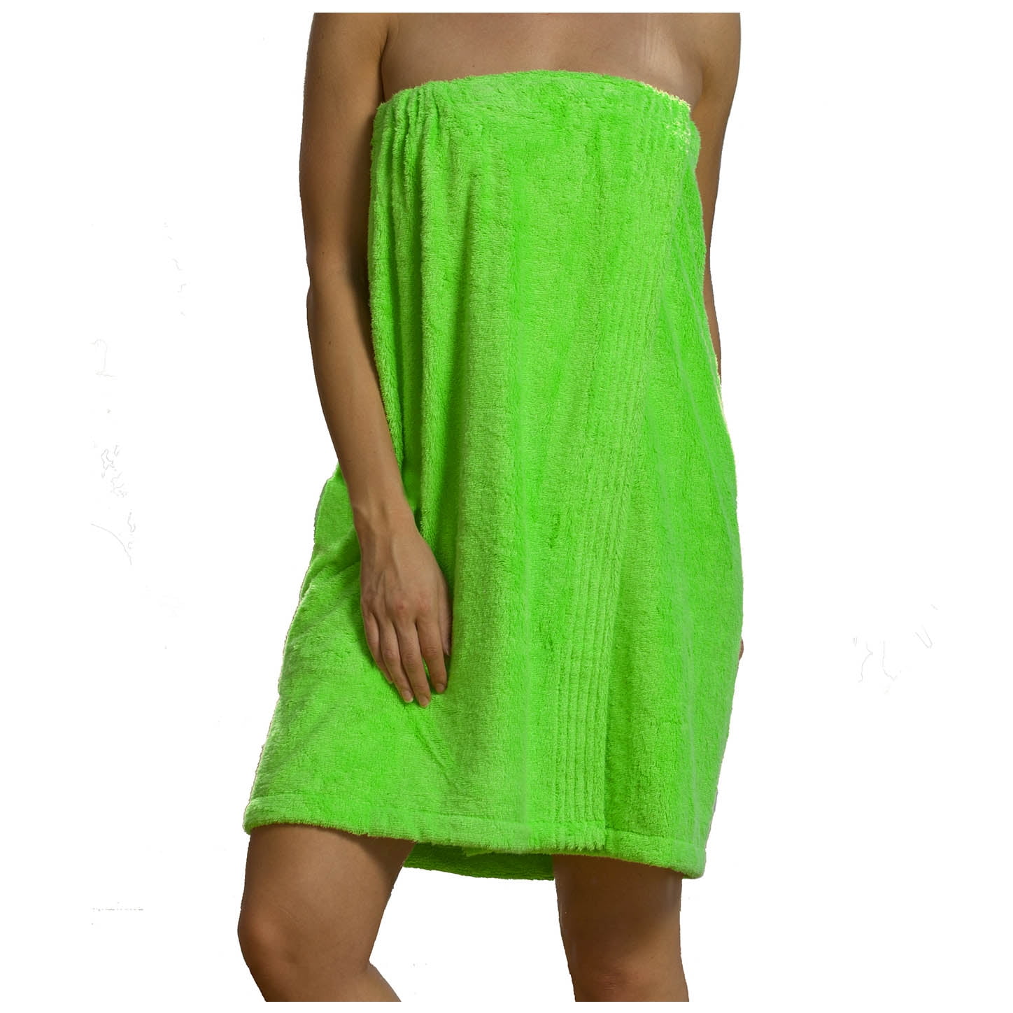 Terry Womens Cotton Bamboo Wrap Towels for Women - S/M SIZE, APPLE GREEN