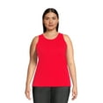 thumbnail image 1 of Terry and Sky Women's Plus Size High Neck Rib Tank Top, 1 of 5