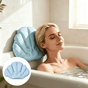 Terry cloth bath pillows, Inflatable bath pillows with suction cups, Shell shaped bathtub Spa pillows, Comfortable and soft bath mats, Neck supports for bathtubs and hot tubs