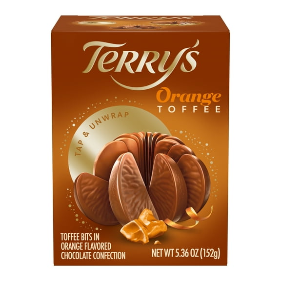 Terry's Chocolate Orange, Milk Chocolate with Natural Orange Flavor and Toffee, 5.36oz Box