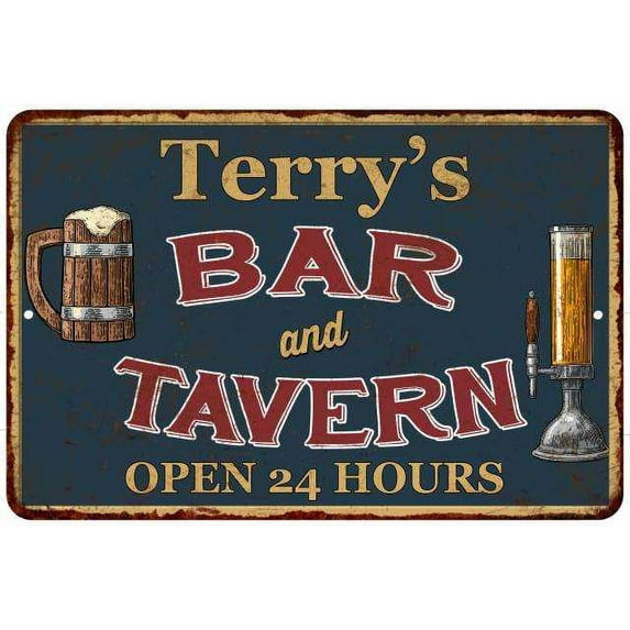 Terry's Green Bar & Tavern Rustic Sign Decor 8x12 208120047252