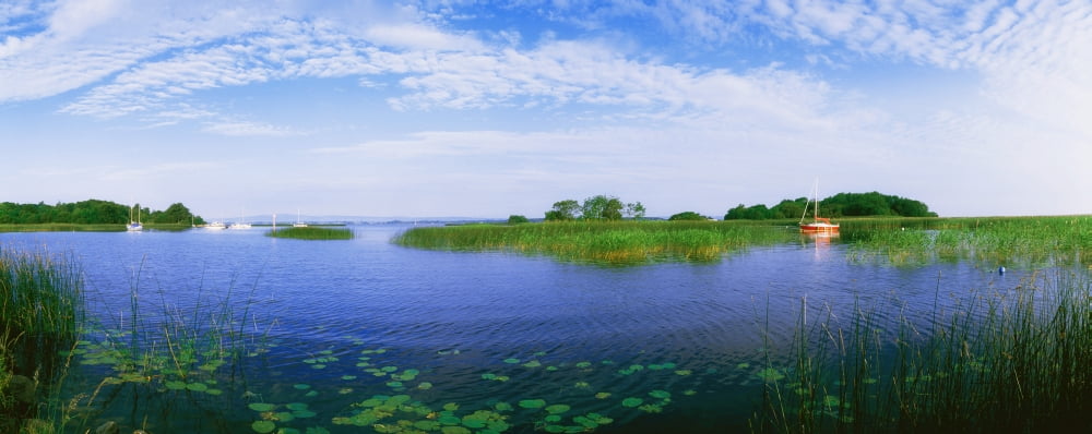 Terryglass Lough Derg Co Tipperary Ireland Canvas Art - The Irish Image Collection Design Pics (34 x 13)