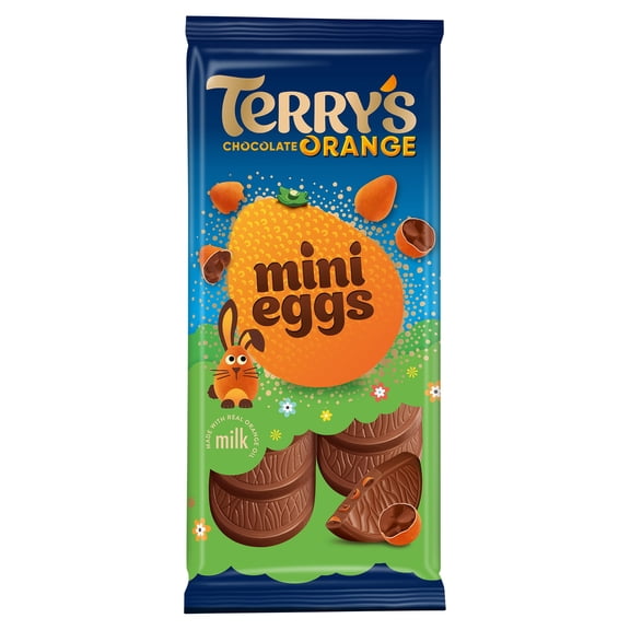 Terry's Chocolate Orange Mini Eggs Bar 90G, Imported from Britain