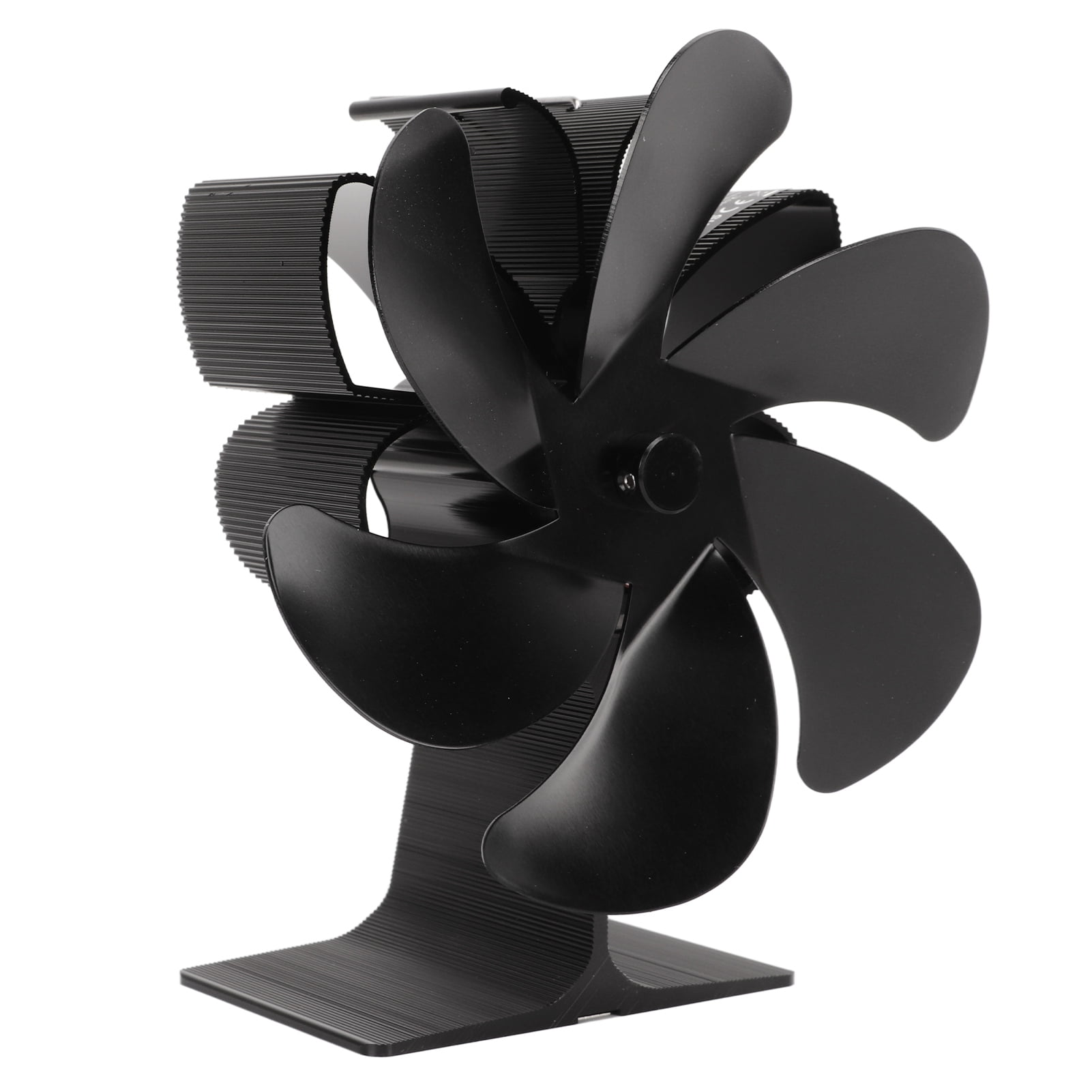 Tersalle 6 Blade Stove Eco Fan Black Self Starting High Temperature