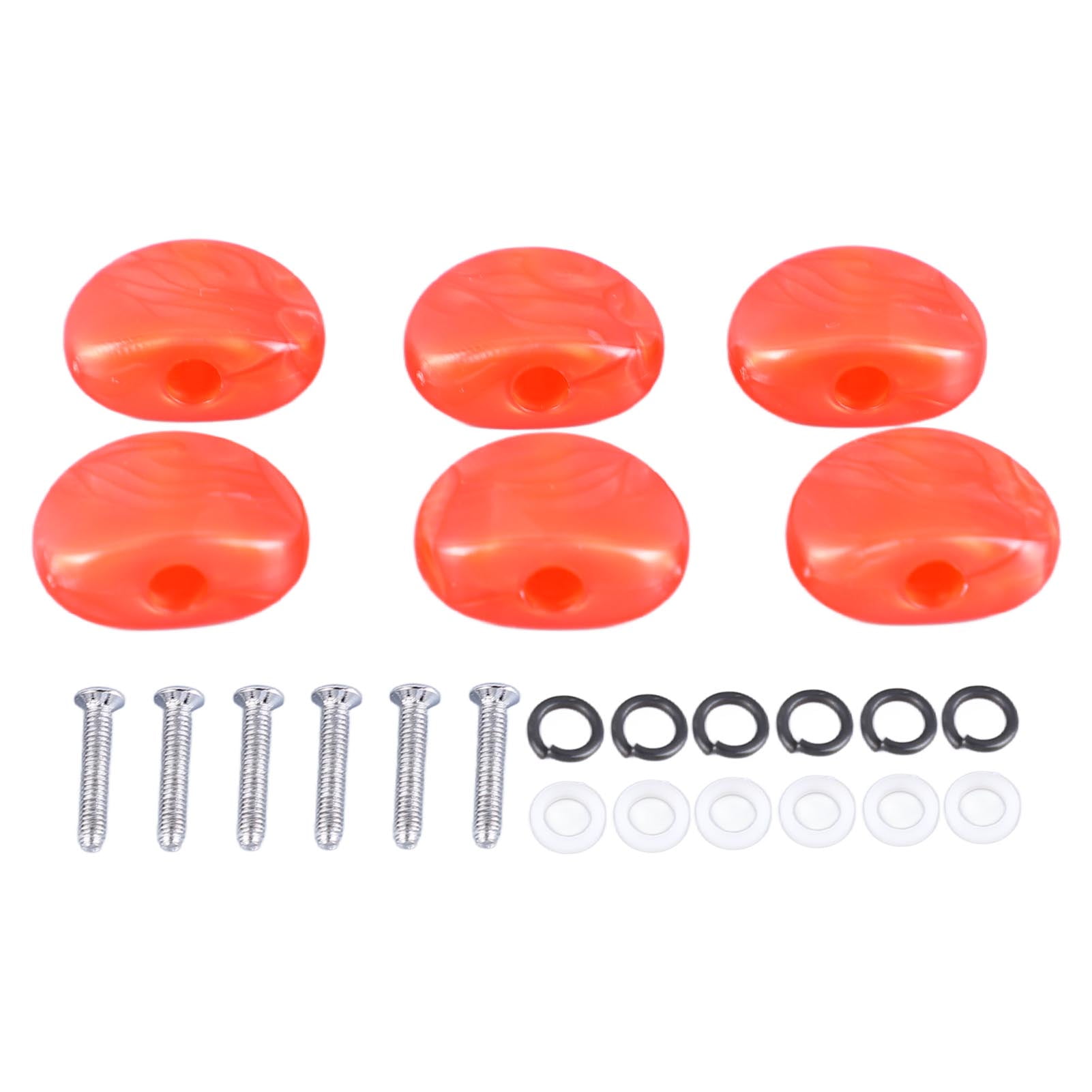 Tersalle 6Pcs Electric Guitar Tuning Peg Key Button Semicircle Shape
