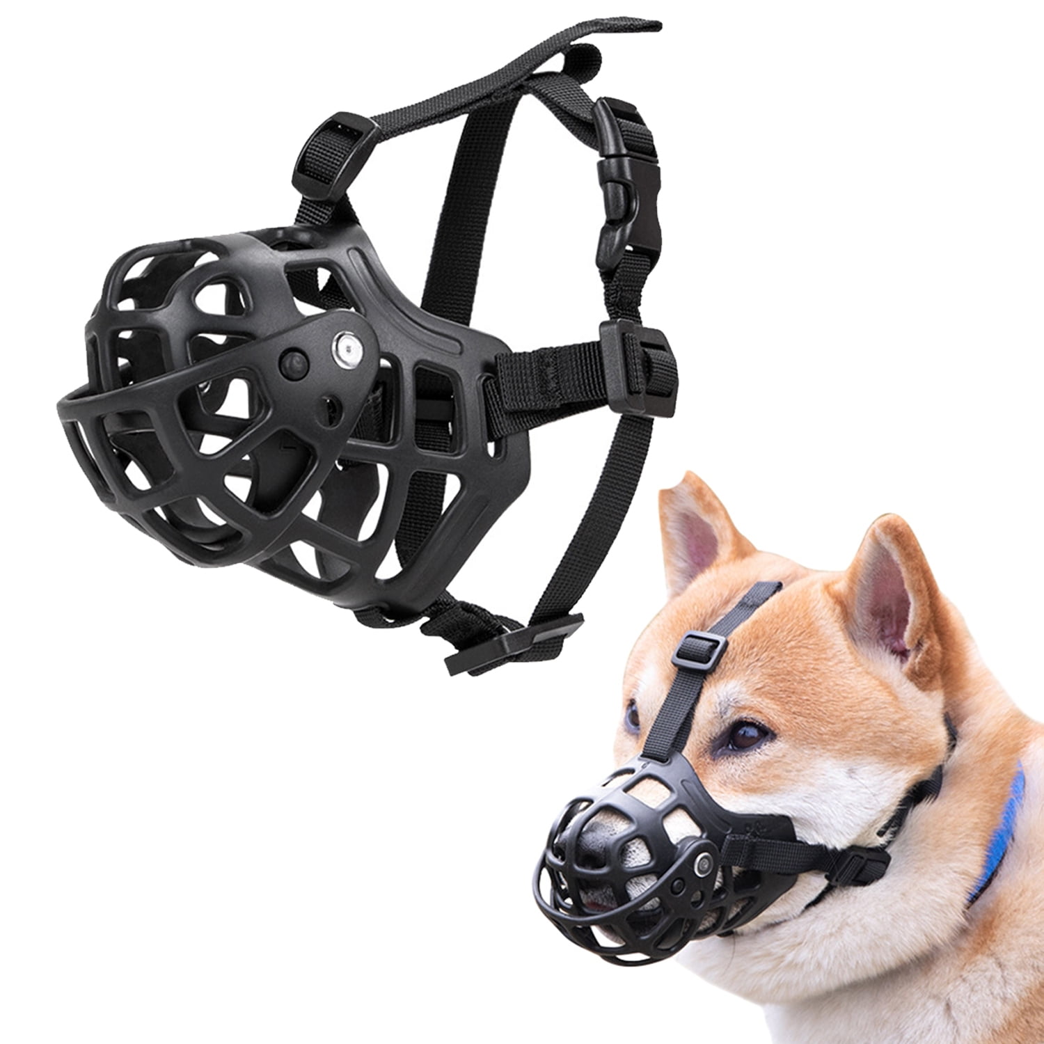 Tersalle Dog Muzzle,Black Basket Muzzle for Biting,bing,Training
