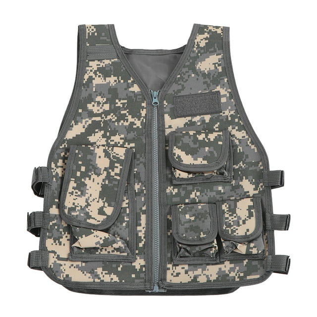 Tersalle Kids Outdoor Vest Children Camouflage Jacket Vest With Pockets 