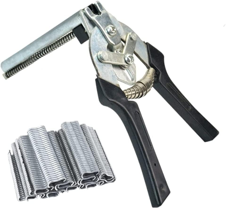 Hog Ring Zange Kit Mit 2400 M-Nägeln - Metallklammerzange Für Drahtzäune